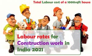 Labour rates for construction work in India 2021